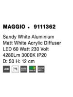 Plafoniera Nova Luce Maggio, finisaj alb satinat, 60 W, cod 9111362 - imagine 4