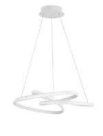 Suspensie Nova Luce Menton, finisaj alb satinat/acril alb, 43 W, cod 9147111