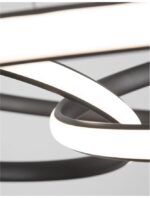 Suspensie Nova Luce Menton, finisaj negru satinat/acril alb, 43 W, cod 9147112 - imagine 7