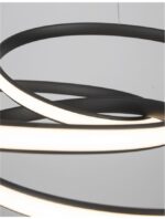 Suspensie Nova Luce Menton, finisaj negru satinat/acril alb, 43 W, cod 9147112 - imagine 6