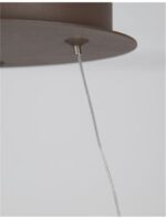 Suspensie Nova Luce Menton, finisaj maro satinat/acril alb, 43 W, cod 9147113 - imagine 5