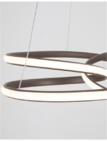 Suspensie Nova Luce Menton, finisaj maro satinat/acril alb, 43 W, cod 9147113 - imagine 11