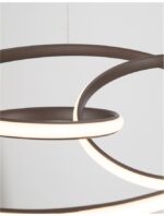 Suspensie Nova Luce Menton, finisaj maro satinat/acril alb, 43 W, cod 9147113 - imagine 10