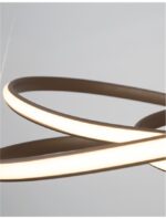 Suspensie Nova Luce Menton, finisaj maro satinat/acril alb, 43 W, cod 9147113 - imagine 9