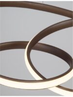 Suspensie Nova Luce Menton, finisaj maro satinat/acril alb, 43 W, cod 9147113 - imagine 8