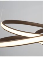 Suspensie Nova Luce Menton, finisaj maro satinat/acril alb, 43 W, cod 9147113 - imagine 7
