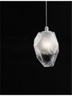 Pendul Nova Luce Ice, finisaj alb mat/sticla alba degrade, 1x5 W, cod 9160231 - imagine 8