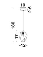 Pendul Nova Luce Ice, finisaj alb mat/sticla alba degrade, 1x5 W, cod 9160231 - imagine 4
