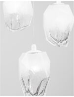 Suspensie Nova Luce Ice, finisaj alb mat/sticla alba degrade, 3x5 W, cod 9160233 - imagine 7
