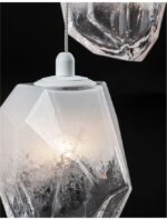 Suspensie Nova Luce Ice, finisaj alb mat/sticla alba degrade, 3x5 W, cod 9160233 - imagine 5