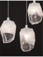 Suspensie Nova Luce Ice, finisaj alb mat/sticla alba degrade, 5x5 W, cod 9160235 - imagine 4