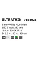 Pendul Nova Luce Ultrathin, finisaj alb satinat, 3 W, cod 9184021 - imagine 6