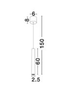 Pendul Nova Luce Ultrathin, finisaj alb satinat, 3 W, cod 9184021 - imagine 2