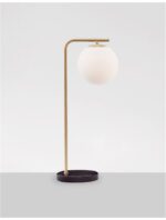 Lampa de masa Nova Luce Alvarez, finisaj auriu satinat/sticla alba, 1x5 W, cod 9185361 - imagine 5