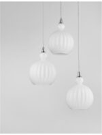 Suspensie Nova Luce Odell, finisaj crom lucios/sticla opal, 3x5 W, cod 9190882 - imagine 6