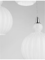 Suspensie Nova Luce Odell, finisaj crom lucios/sticla opal, 3x5 W, cod 9190882 - imagine 5