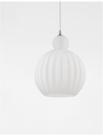 Pendul Nova Luce Odell, finisaj crom lucios/sticla opal, 1x12 W, cod 9190883 - imagine 8