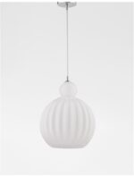 Pendul Nova Luce Odell, finisaj crom lucios/sticla opal, 1x12 W, cod 9190883 - imagine 7