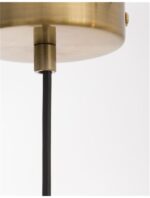 Pendul Nova Luce Grus, finisaj alama antichizata/sticla alba, 1 x 12 W, cod 9191201 - imagine 5