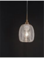 Pendul Nova Luce Vario, finisaj auriu satinat/sticla clara, 1x12 W, cod 9191541 - imagine 5