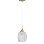 Pendul Nova Luce Vario, finisaj auriu satinat/sticla clara, 1x12 W, cod 9191541