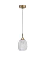 Pendul Nova Luce Vario, finisaj auriu satinat/sticla clara, 1x12 W, cod 9191541