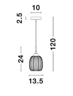 Pendul Nova Luce Vario, finisaj auriu satinat/sticla clara, 1x12 W, cod 9191541 - imagine 4