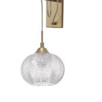 Aplica Nova Luce Vario, finisaj auriu satinat/sticla clara, 1x12 W, cod 9191545