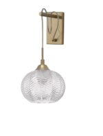 Aplica Nova Luce Vario, finisaj auriu satinat/sticla clara, 1x12 W, cod 9191545