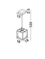 Pendul Nova Luce Juliet, finisaj auriu mat/sticla opal, 1x12 W, cod 9206401 - imagine 4