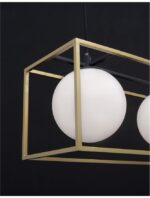 Suspensie Nova Luce Juliet, finisaj auriu mat/sticla opal, 3x12 W, cod 9206402 - imagine 5