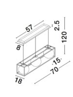 Suspensie Nova Luce Juliet, finisaj auriu mat/sticla opal, 3x12 W, cod 9206402 - imagine 4