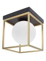 Plafoniera Nova Luce Juliet, finisaj auriu mat/sticla opal, 1x12 W, cod 9206404