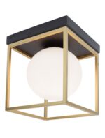 Plafoniera Nova Luce Juliet, finisaj auriu mat/sticla opal, 1x12 W, cod 9206404 - imagine 5