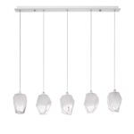 Suspensie Nova Luce Ice, finisaj alb mat/sticla alba degrade, 5x5 W, cod 9260235