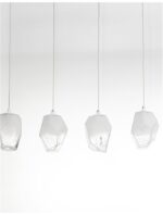 Suspensie Nova Luce Ice, finisaj alb mat/sticla alba degrade, 5x5 W, cod 9260235 - imagine 8