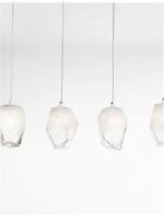 Suspensie Nova Luce Ice, finisaj alb mat/sticla alba degrade, 5x5 W, cod 9260235 - imagine 7