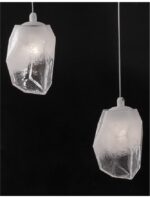 Suspensie Nova Luce Ice, finisaj alb mat/sticla alba degrade, 5x5 W, cod 9260235 - imagine 6