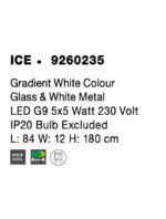 Suspensie Nova Luce Ice, finisaj alb mat/sticla alba degrade, 5x5 W, cod 9260235 - imagine 3