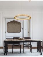 Suspensie Nova Luce Fiore, finisaj alama antichizata/acril, 40 W, cod 9285410 - imagine 6