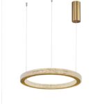 Suspensie Nova Luce Fiore, finisaj alama antichizata/acril, 40 W, cod 9285410