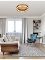Plafoniera Nova Luce Fiore, finisaj alama antichizata/acril, 40 W, cod 9285420 - imagine 7