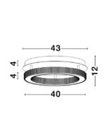 Plafoniera Nova Luce Fiore, finisaj alama antichizata/acril, 40 W, cod 9285420 - imagine 4