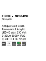 Plafoniera Nova Luce Fiore, finisaj alama antichizata/acril, 40 W, cod 9285420 - imagine 3