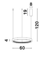 Suspensie Nova Luce Preston, finisaj alama antichizata/acril, 37 W, cod 9285601 - imagine 4