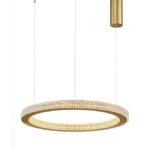 Suspensie Nova Luce Fiore, finisaj alama antichizata/acril, 60 W, cod 9285610