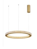 Suspensie Nova Luce Fiore, finisaj alama antichizata/acril, 60 W, cod 9285610