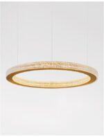 Suspensie Nova Luce Fiore, finisaj alama antichizata/acril, 60 W, cod 9285610 - imagine 6