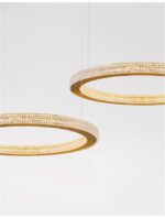 Suspensie Nova Luce Fiore, finisaj alama antichizata/acril, 60 W, cod 9285610 - imagine 5