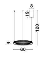 Suspensie Nova Luce Fiore, finisaj alama antichizata/acril, 60 W, cod 9285610 - imagine 4